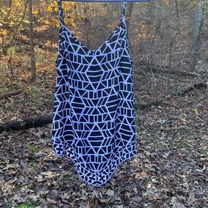 Black and White Patterned Tank Top